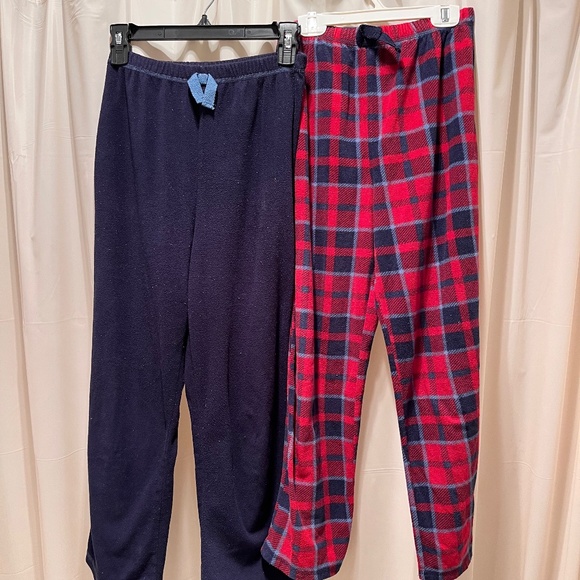 st eve pajama pants boys set of 2 red blue plaid - Picture 1 of 2